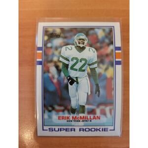 Erik McMillan 1989 Topps #223 - Super Rookie - New York Jets - NFL - Fresh pull